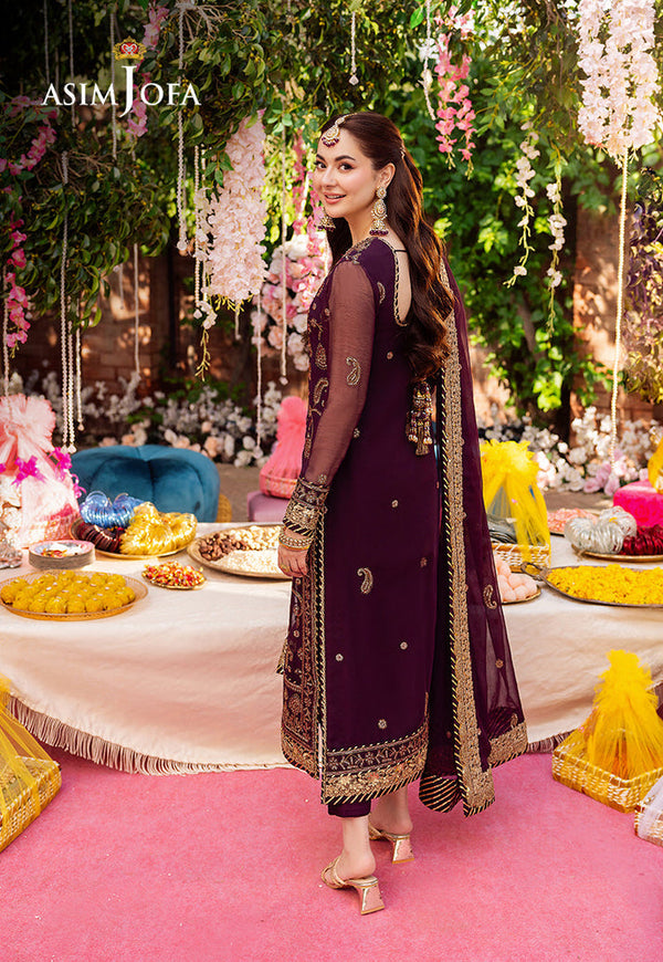 Asim Jofa Luxury Summer Chiffon Unstitched 3PC SE-1017 - alternate view