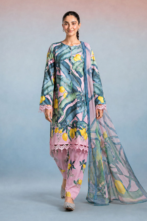 3 Piece Stitched Embroidered Lawn Suit