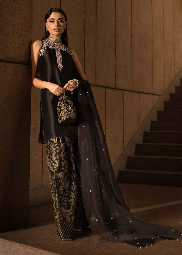 Jazmine Shamoz Silk Embroidered Unstitched 3PC SK-2436 - alternate view