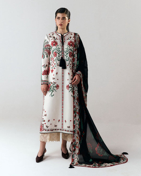 Hussain Rehar Dhanak Embroidered Unstitched 3PC FF-2562