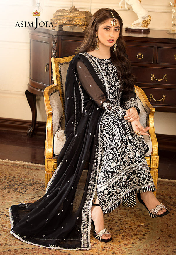 Asim Jofa Summer Chiffon Embroidered Unstitched 3PC SK-1188 - alternate view