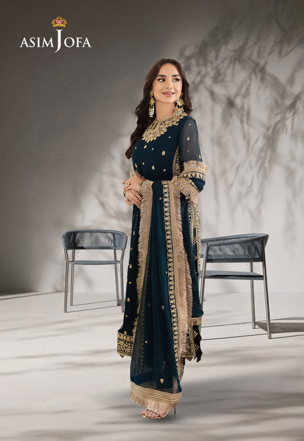 Asim Jofa Summer Chiffon Embroidered Unstitched 3PC SK-1167 - alternate view