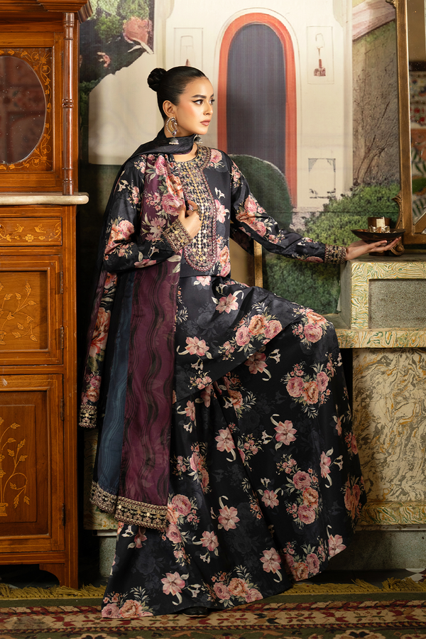 Esra Silk Embroidered Unstitched 3PC LU-2761 - alternate view