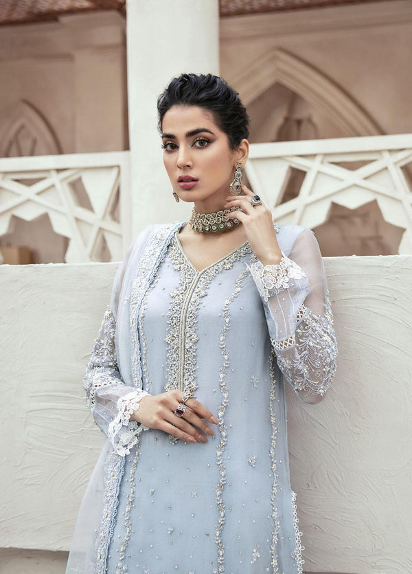 Mushq Organza Embroidered Unstitched 3PC SK-2415 - alternate view