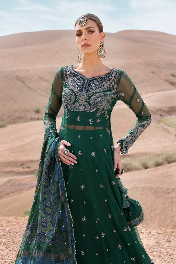 3 Piece Unstitched Embroidered Net Suit