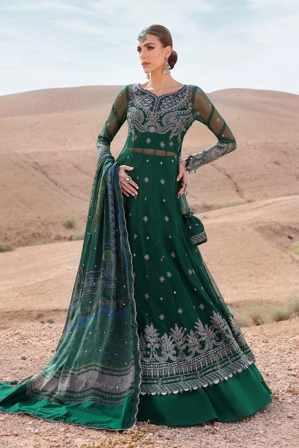 3 Piece Unstitched Embroidered Net Suit