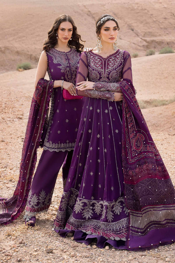 3 Piece Unstitched Embroidered Net Suit