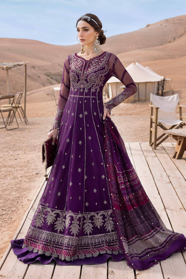 3 Piece Unstitched Embroidered Net Suit