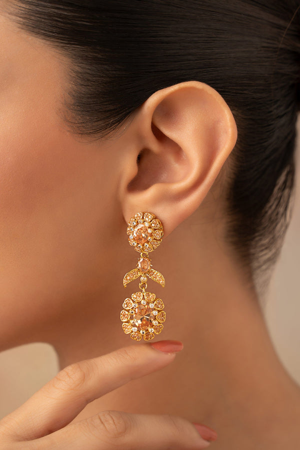 Lamisa Zircon Earrings — Champagne