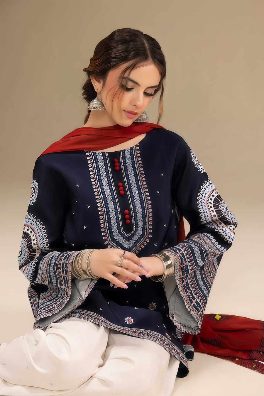 Jazmin Dhanak Embroidered Unstitched 3PC FF-2561 - alternate view