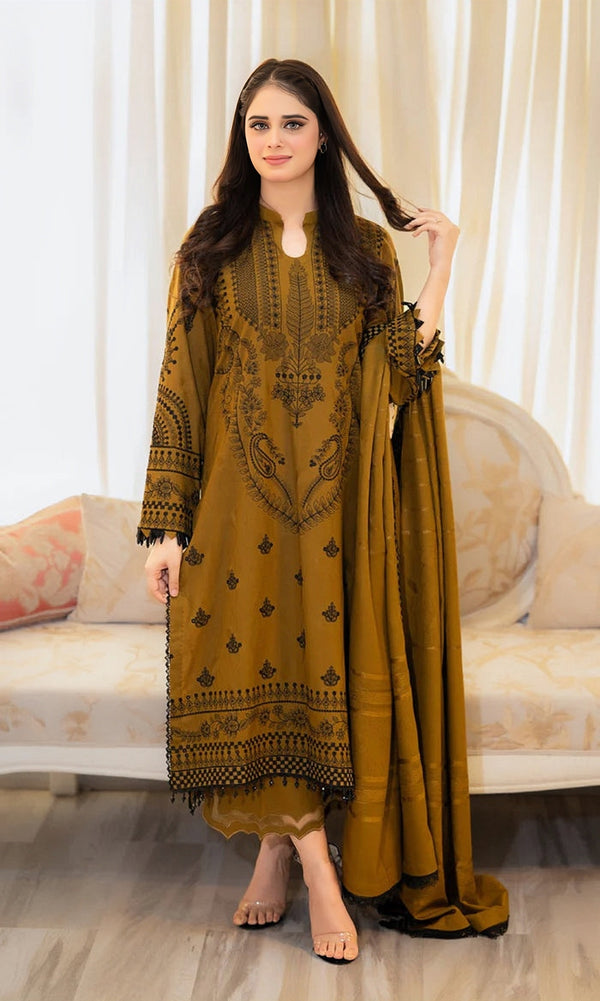 Urge Dhanak Embroidered Unstitched 3PC FF-2445 - alternate view