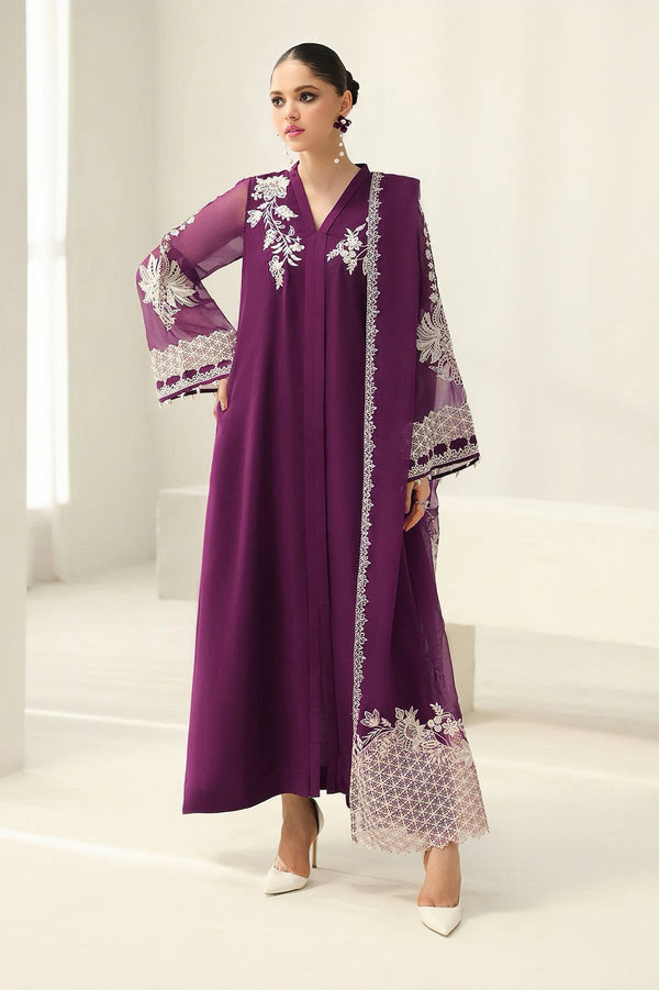 Baroque Luxury Chiffon Embroidered Unstitched 3PC Suit