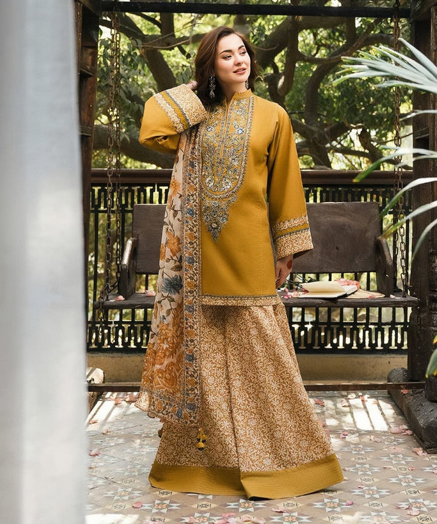 SAPPHIRE Summer Embroidered Dhanak Unstitched 3PC Suit