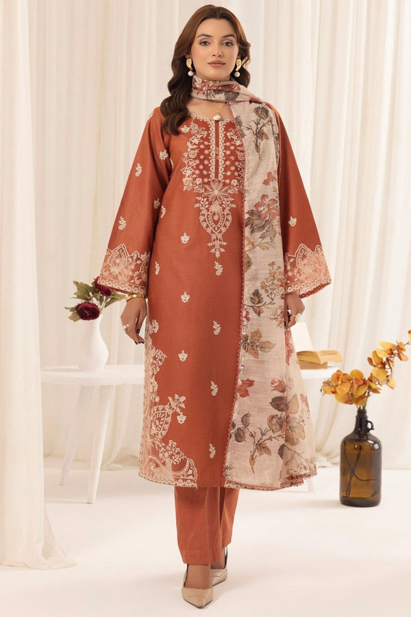 Mohagni Dhanak Embroidered Unstitched 3PC FF-2408