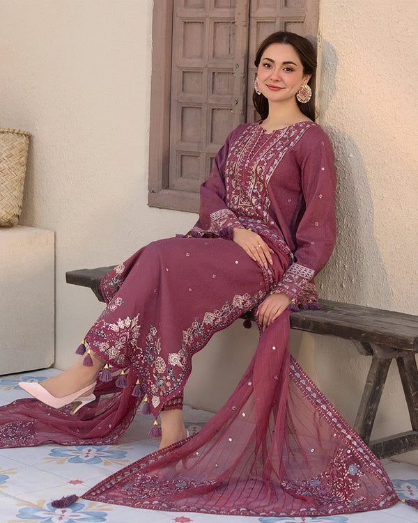 Asim Jofa's Summer Embroidered Lawn Unstitched 3PC Suit 2026 - alternate view