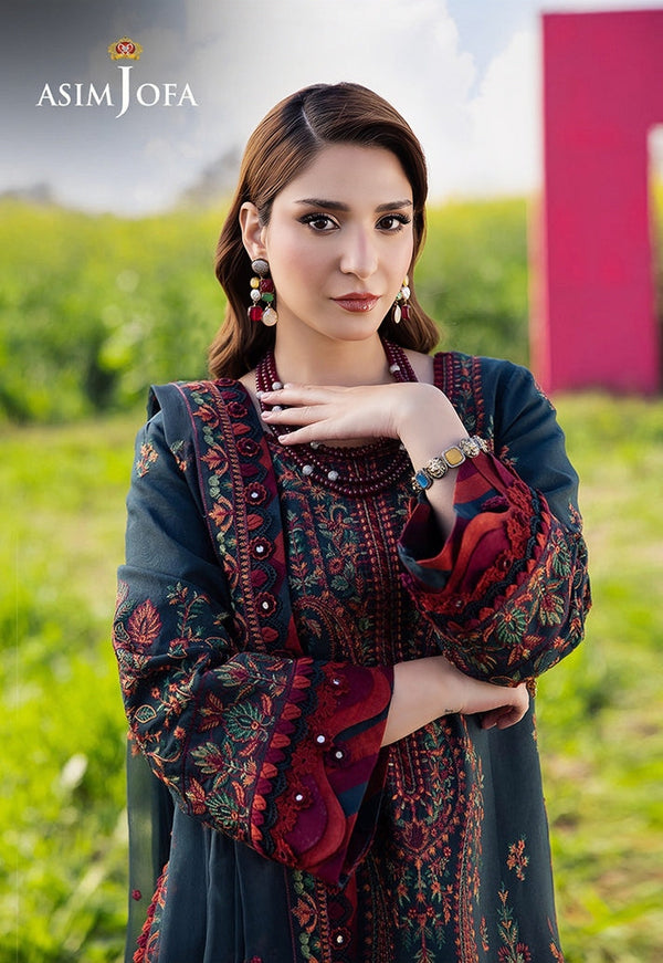 Asim Jofa Summer Embroidered Lawn Unstitched 3PC Suit 2026 - alternate view