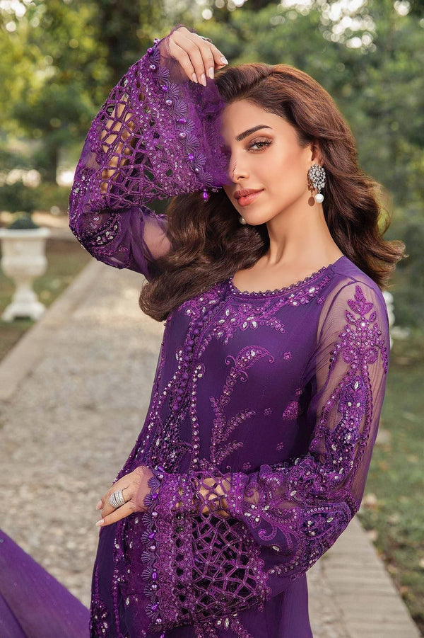 Maria B Luxury Summer Chiffon Embroidered Unstitched 3PC 2026 - alternate view
