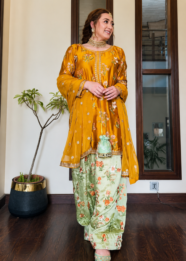 Zainab Chottani Silk Embroidered Unstitched 3PC PD-2719 - alternate view