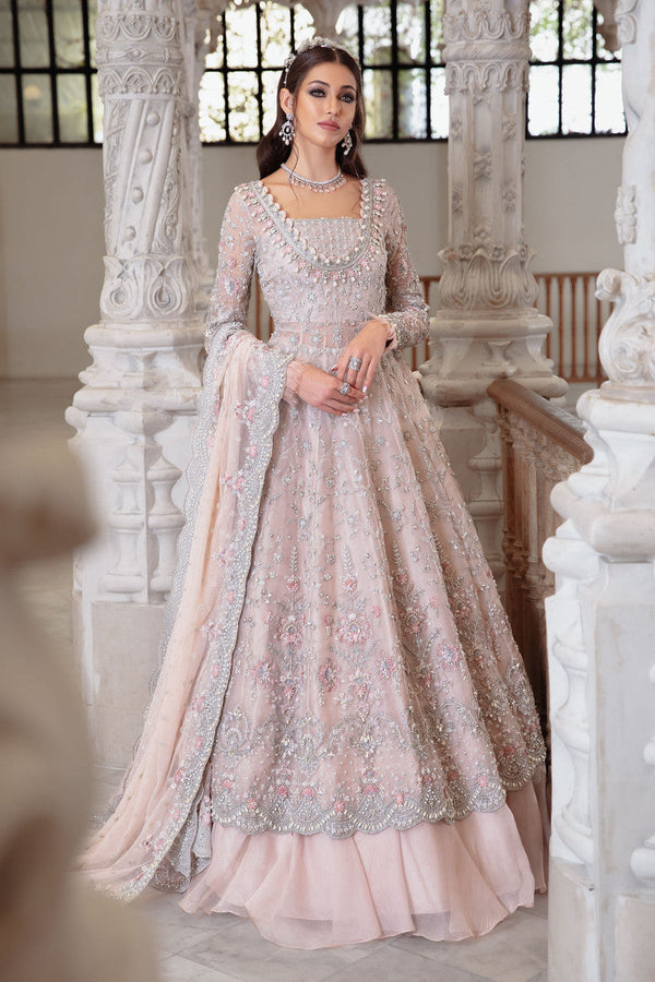 Maria B Couture Long Gown — Pale Pink