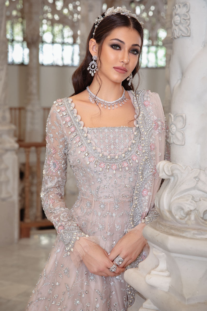 Maria B Couture Long Gown — Pale Pink