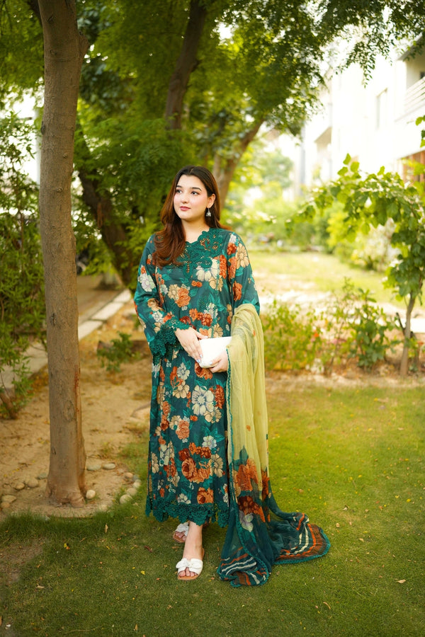 Aneela Linen Unstitched 3PC FF-7274 - alternate view