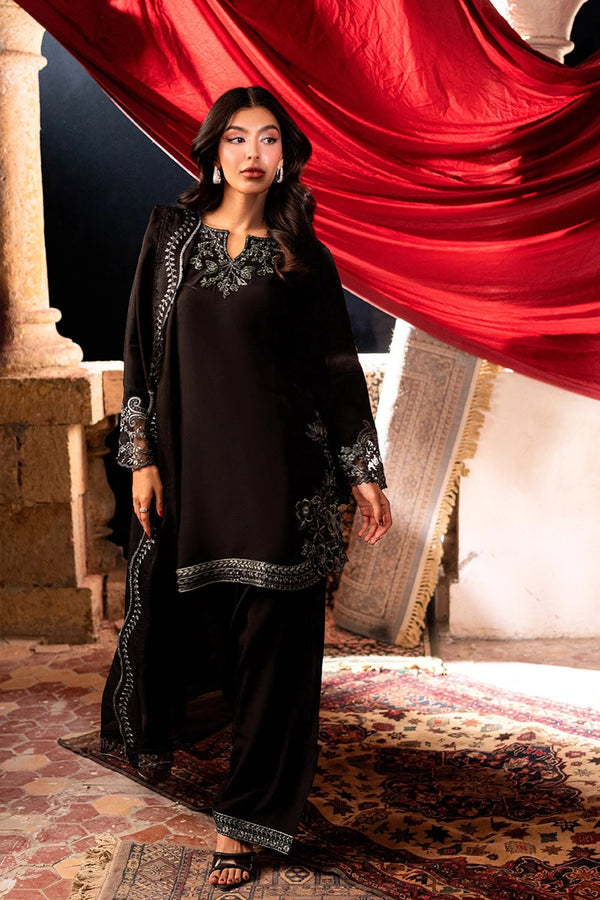 Azure Chiffon Embroidered Unstitched 3PC SK-1300 - alternate view