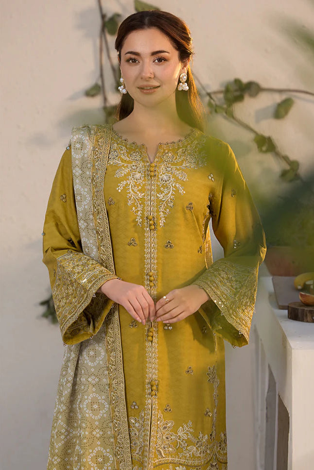 Laam Dhanak Embroidered Unstitched 3PC FF-2451 - alternate view