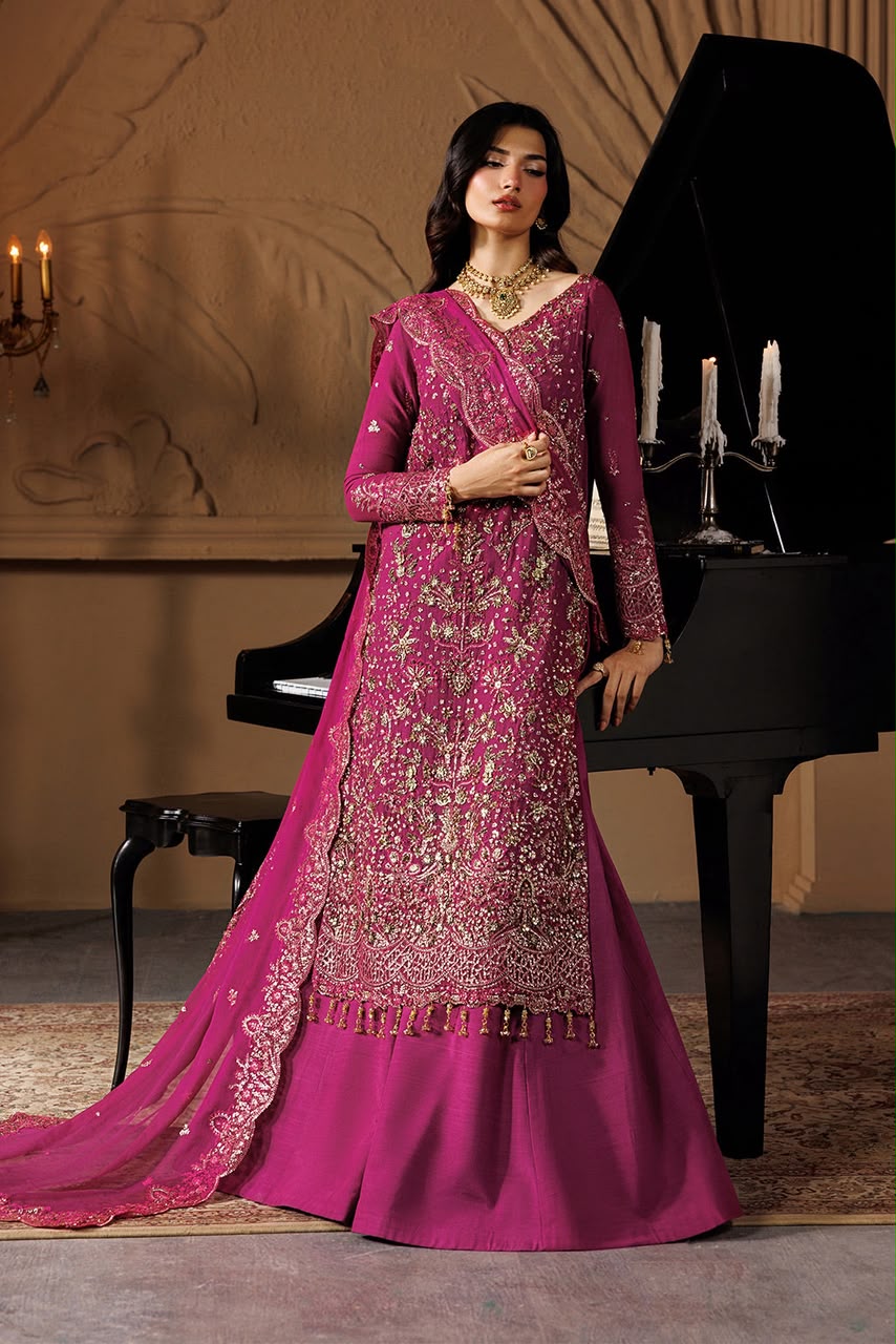 Emaan Adeel Chiffon Embroidered Unstitched 3PC SK-2446 - alternate view
