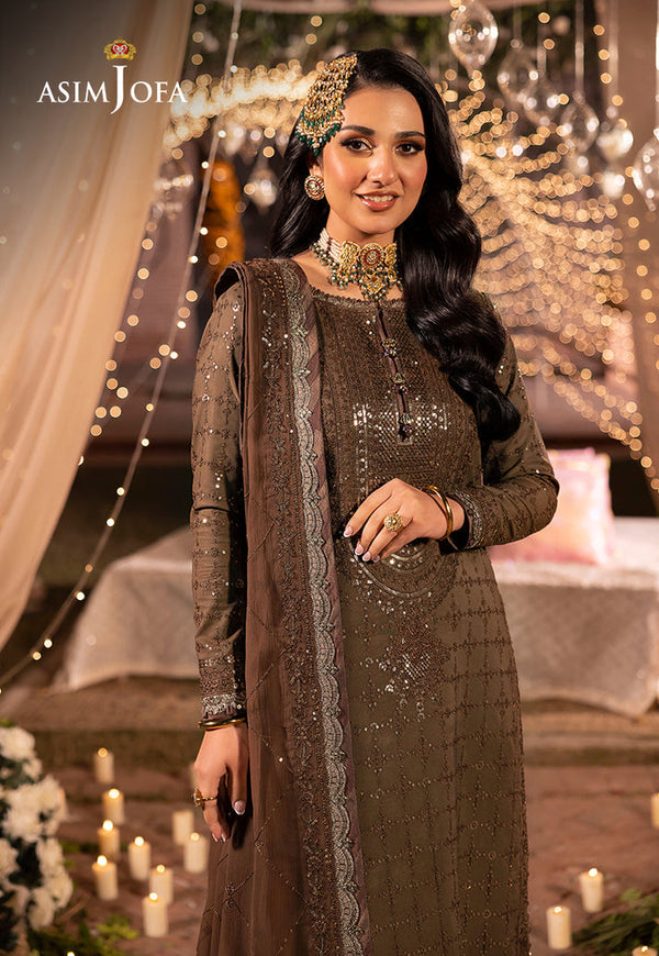 Asim Jofa Chiffon Embroidered Unstitched 3PC SK-2412 - alternate view