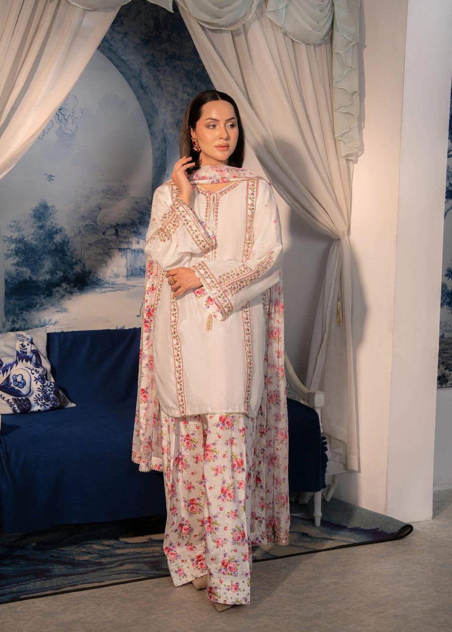 Aneelas Winter Charmeuseh Silk Embroidered Unstitched 3PC FF-2579 - alternate view