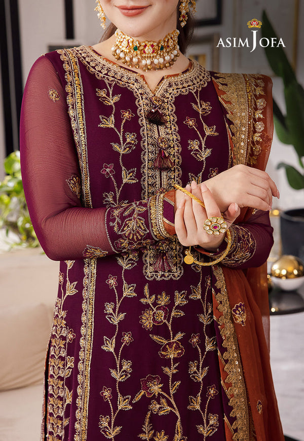Asim Jofa Rang E Noor Summer Chiffon Embroidered Unstitched 3PC SK-1126 - alternate view
