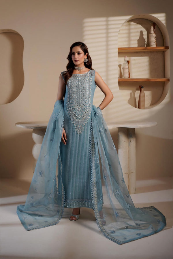Maryam’s Organza Embroidered Unstitched 3PC SK-2438 - alternate view
