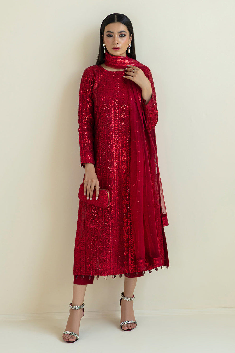 Baroque Summer Chiffon Embroidered Unstitched 3PC SK-1127