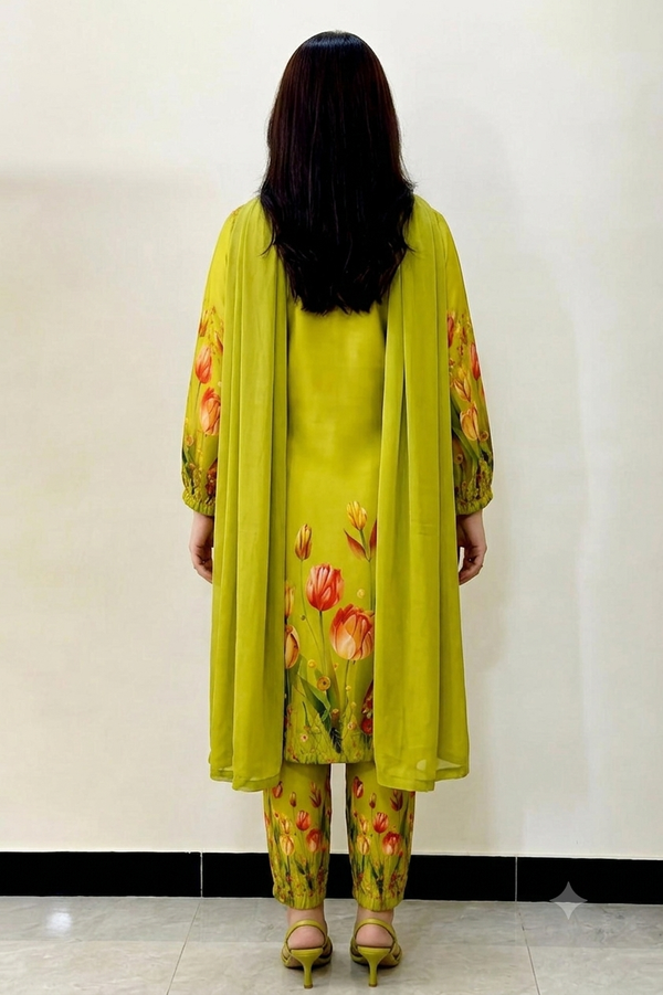 Zeen Summer Lawn Unstitched 3PC WA-1191 - alternate view