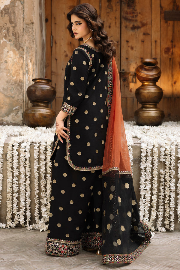 Charizma Shamooz Silk Embroidered Unstitched 3PC SK-2424 - alternate view