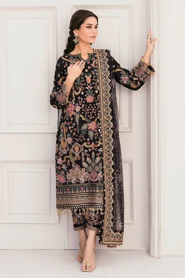 Baroque Net Embroidered Unstitched 3PC LU-131 - alternate view