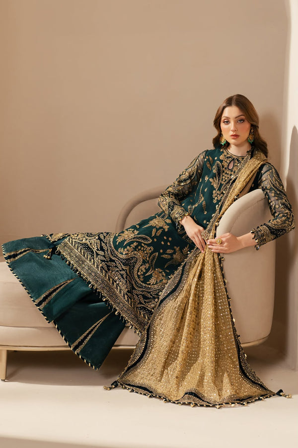 Jazmin Chiffon Embroidered Unstitched 3PC SK-2421 - alternate view