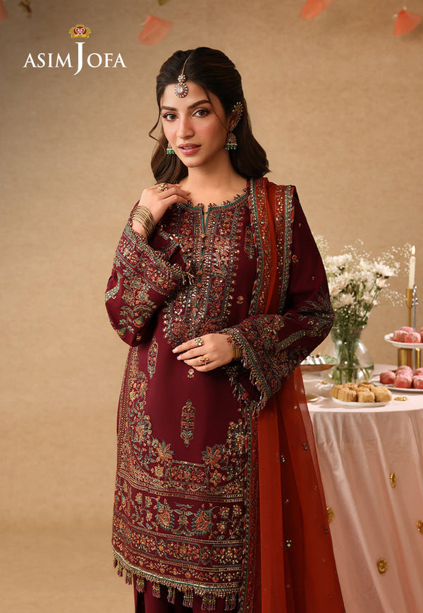Asim Jofa Chiffon Embroidered Unstitched 3PC LU-2367 - alternate view