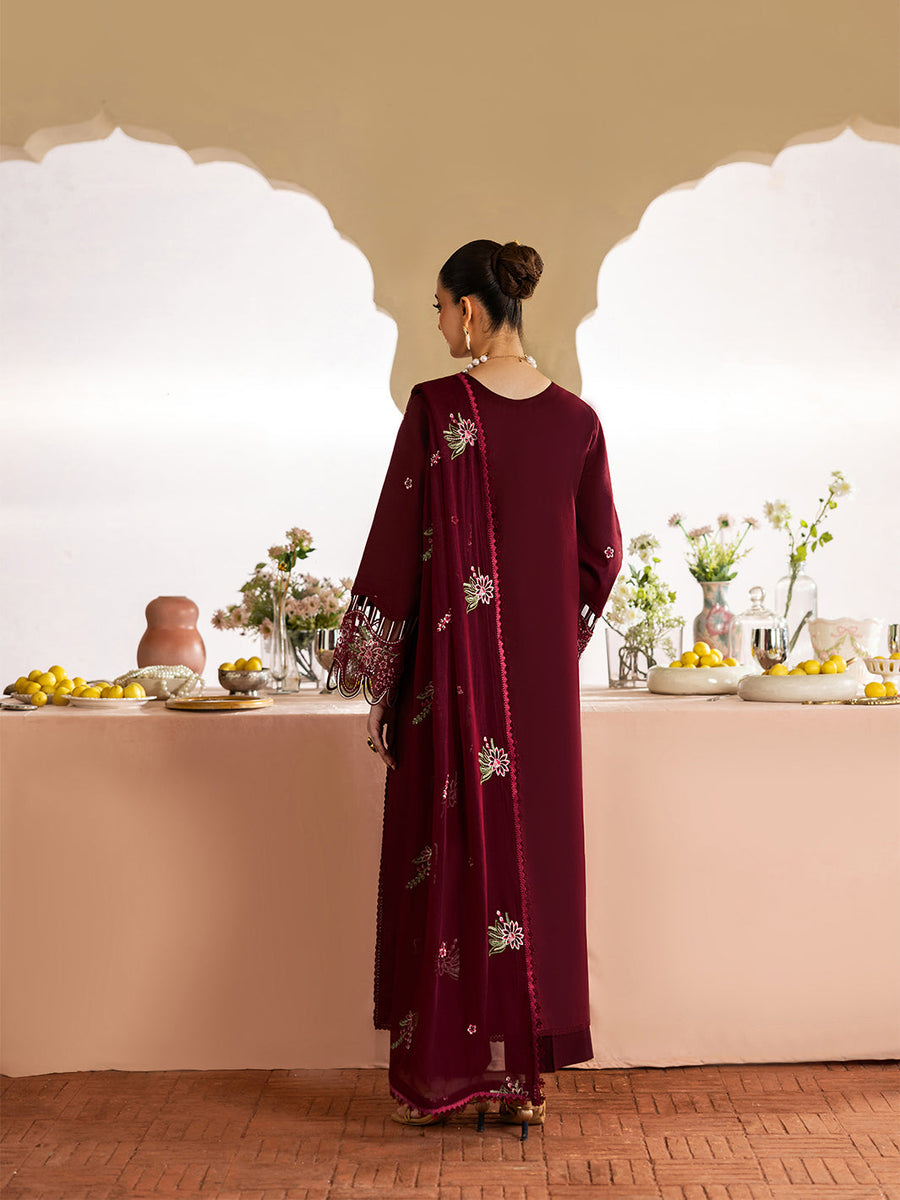 Mahnur Dhanak Embroidered Unstitched 3PC FF-2475 - alternate view