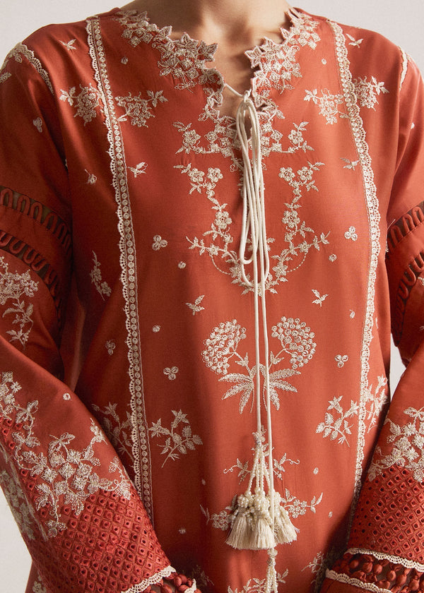 Hussain Rehar Summer Lawn Embroidered Unstitched 3PC BI-123 - alternate view