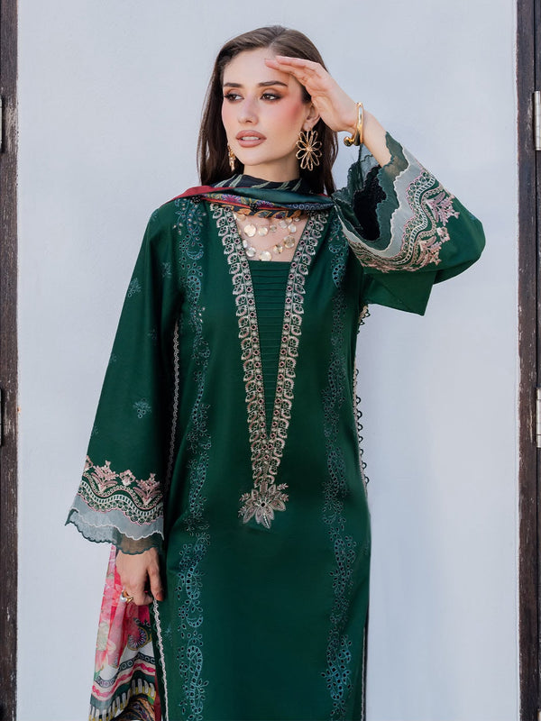 Izel Dhanak Embroidered Unstitched 3PC NF-2442 - alternate view